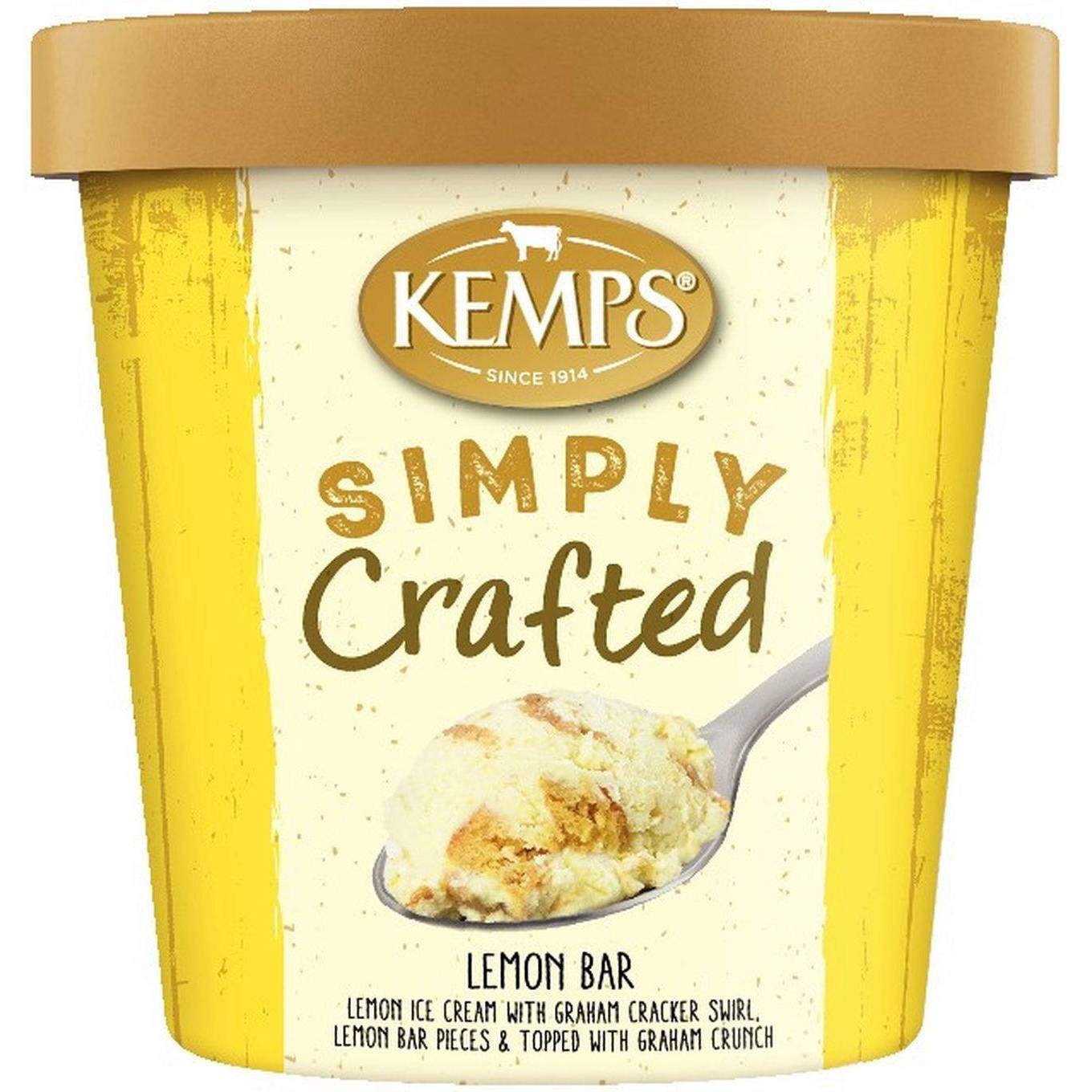 slide 1 of 1, Kemps Simply Crafted Lemon Bar Ice Cream, 16 oz