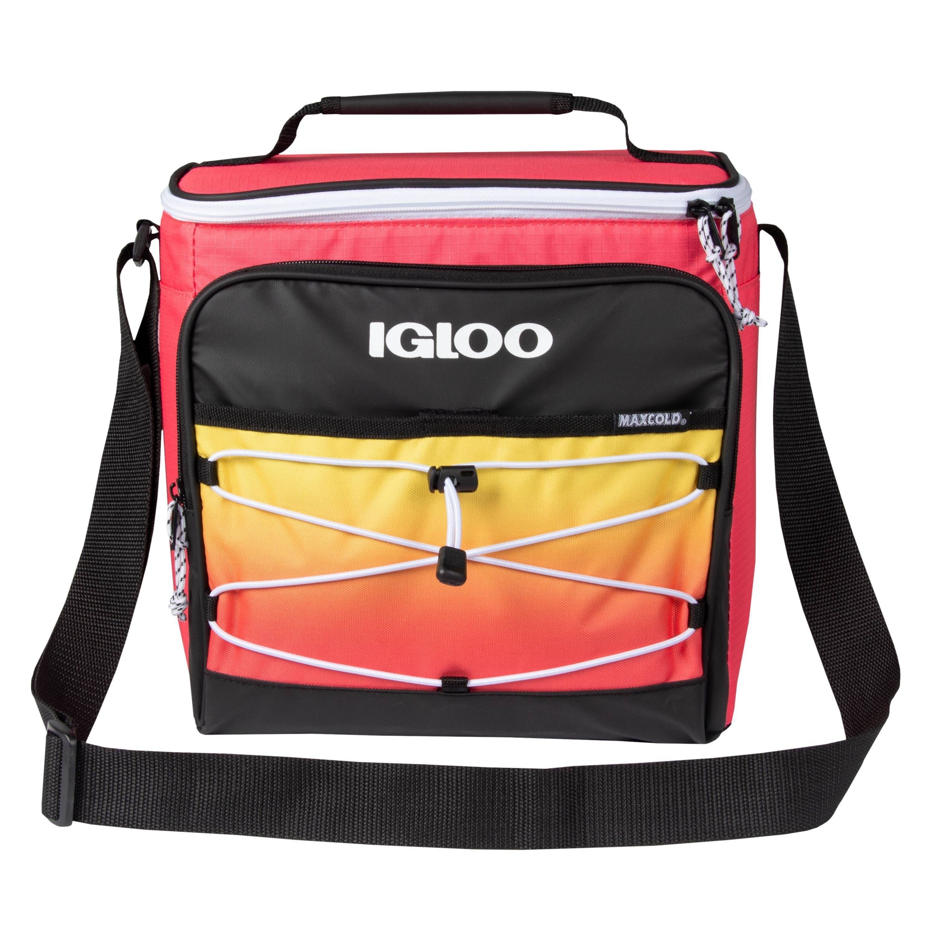 slide 1 of 1, Igloo Hard Liner Cooler - Ombre Coral/Yellow, 12 ct