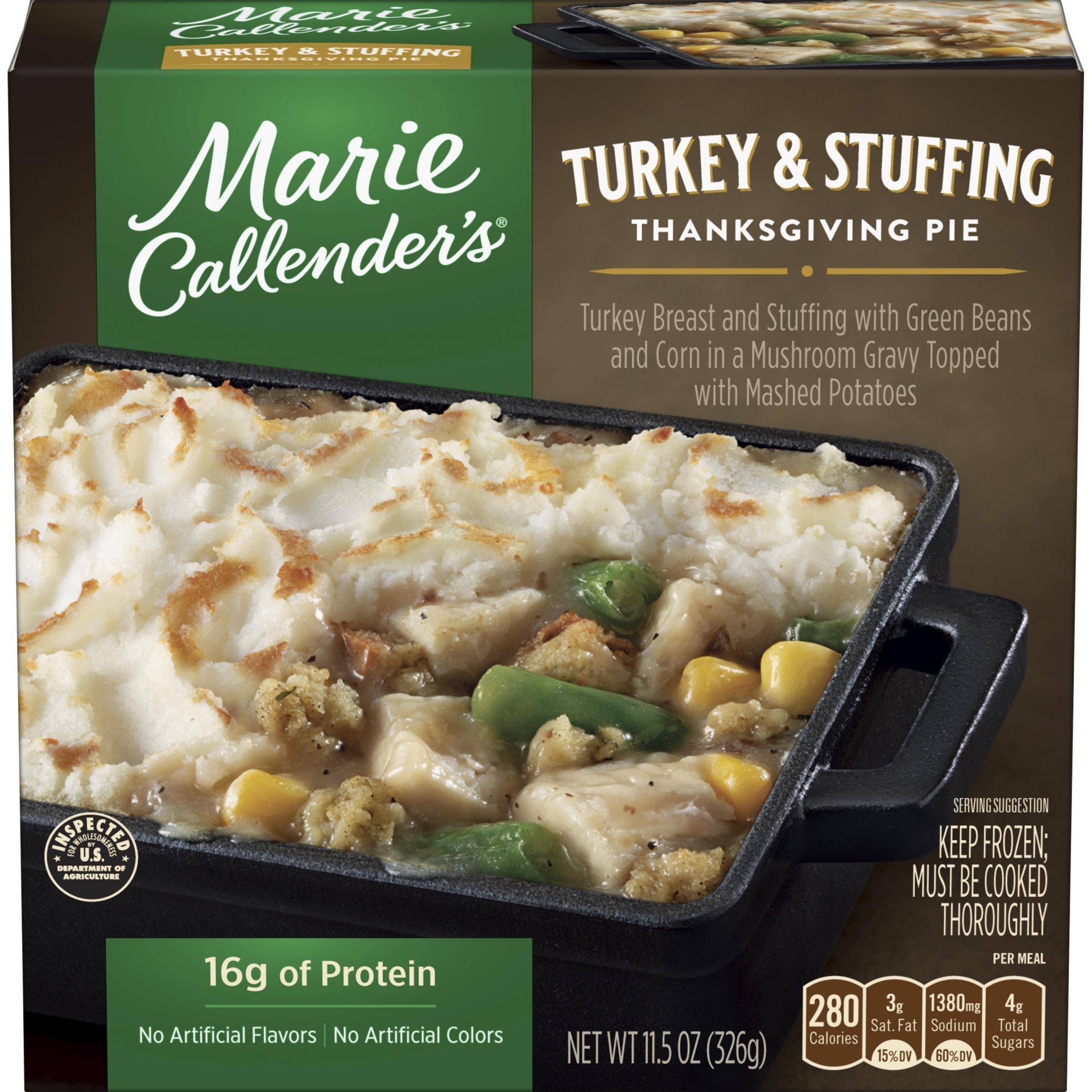 slide 1 of 2, Marie Callender's Turkey & Stuffing Thanksgiving Pie, 11.5 oz