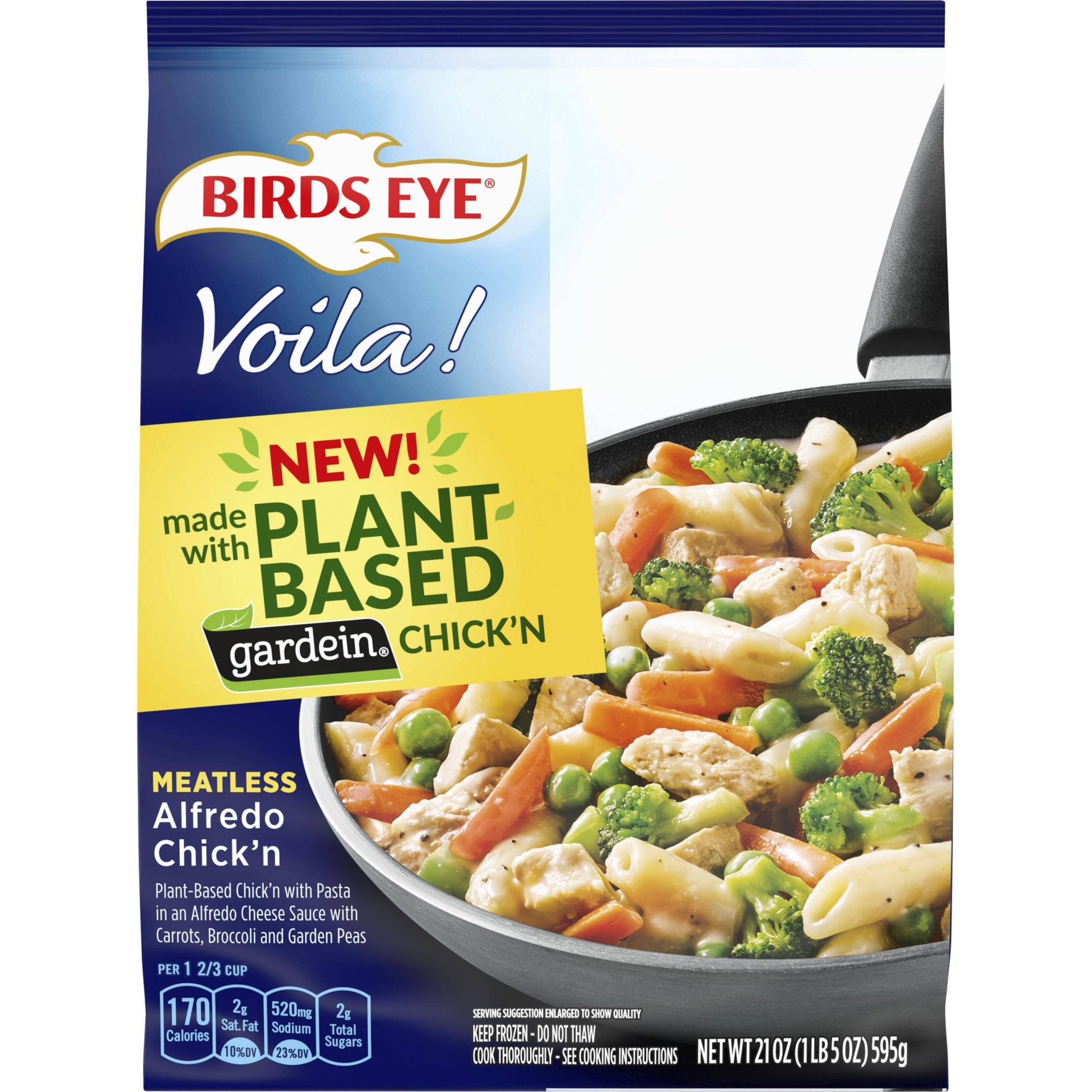 slide 1 of 3, Birds Eye Voila! with Gardein Chick'n Alfredo, 21 oz