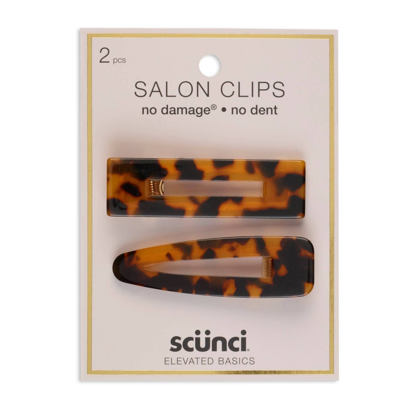 slide 1 of 3, scunci Salon Clip - Tort - 2ct, 2 ct