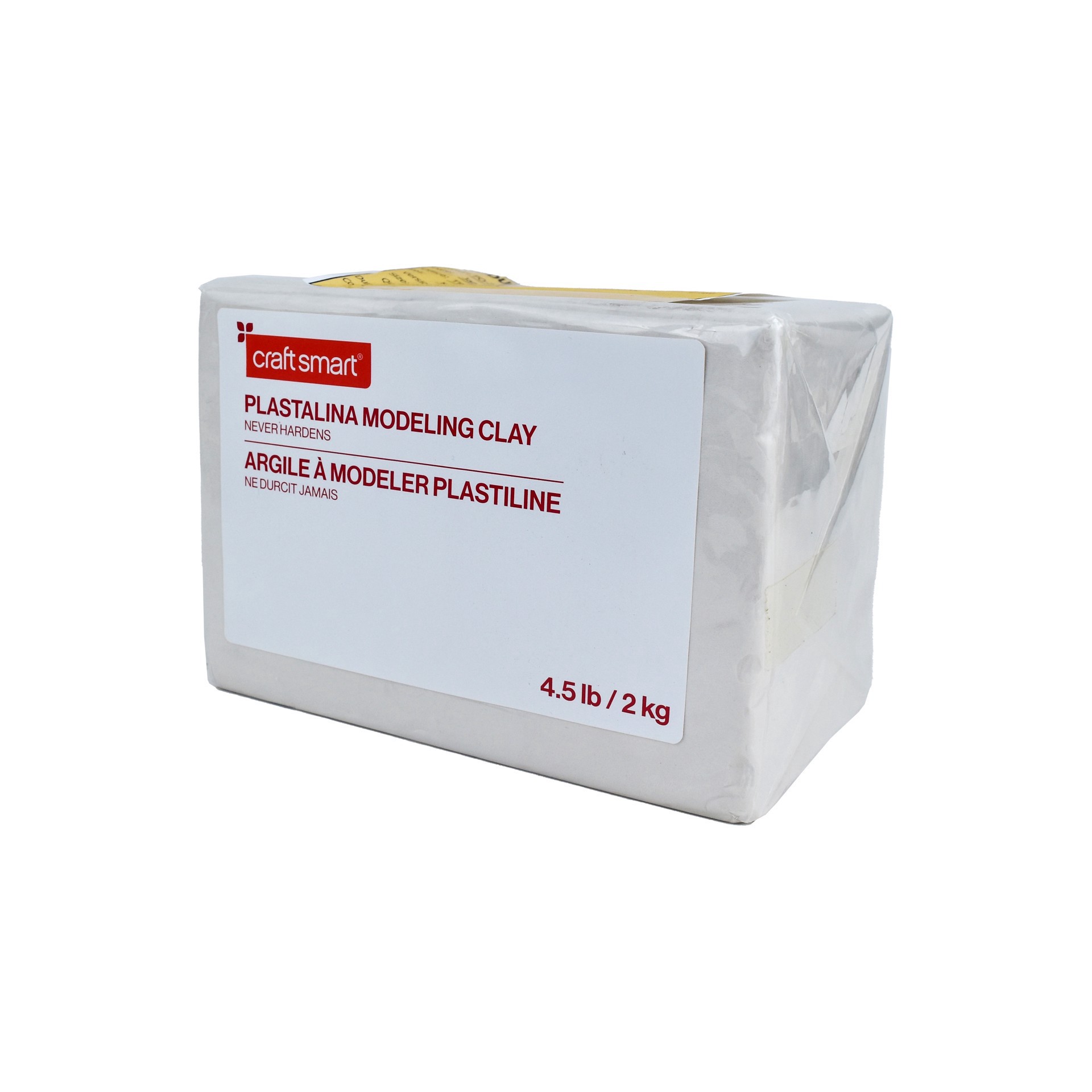 slide 5 of 6, 4.5lb. White Plastalina Modeling Clay By Craft Smart, 4.5 lb