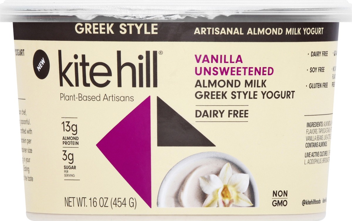 slide 13 of 13, Kite Hill Almond Milk Greek Style Vanilla Unsweetened Yogurt 16 oz, 16 oz