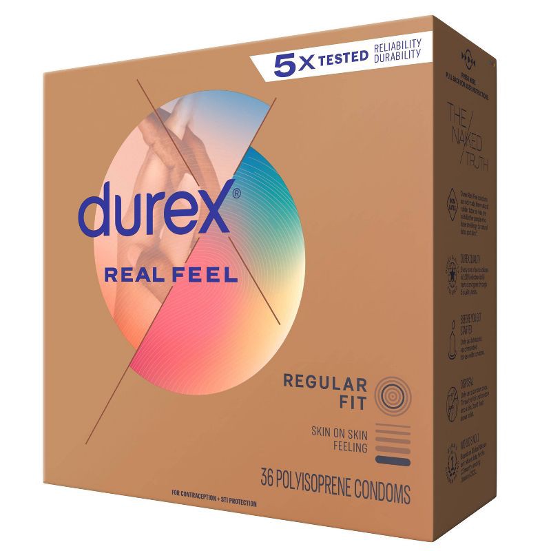 slide 5 of 6, Durex Real Feel Value Pack - 36ct, 36 ct
