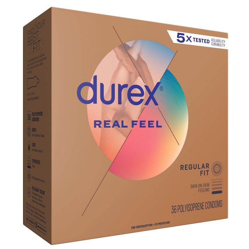 slide 6 of 6, Durex Real Feel Value Pack - 36ct, 36 ct