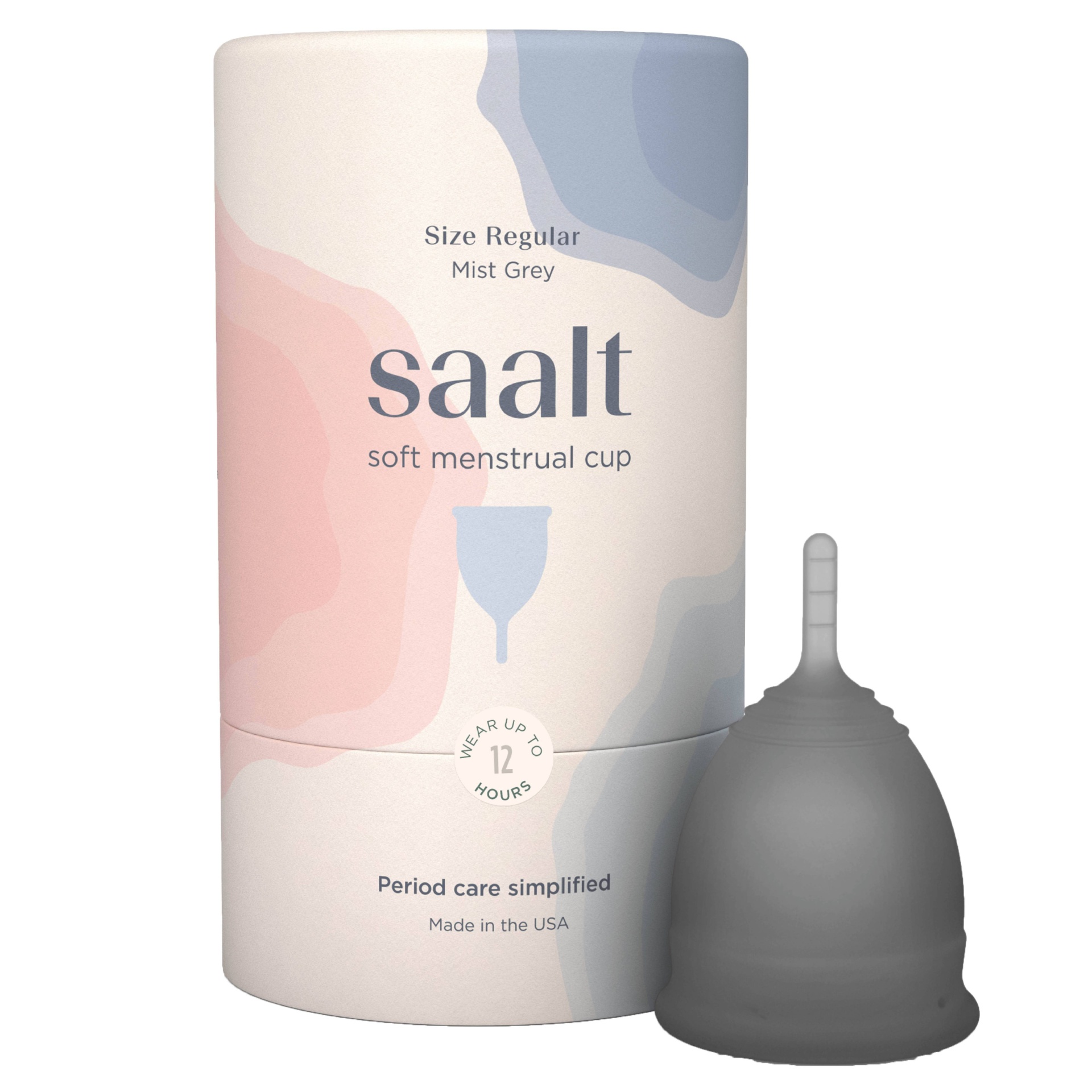 slide 1 of 6, Saalt Soft Menstrual Cup - Gray - Regular, 1 ct