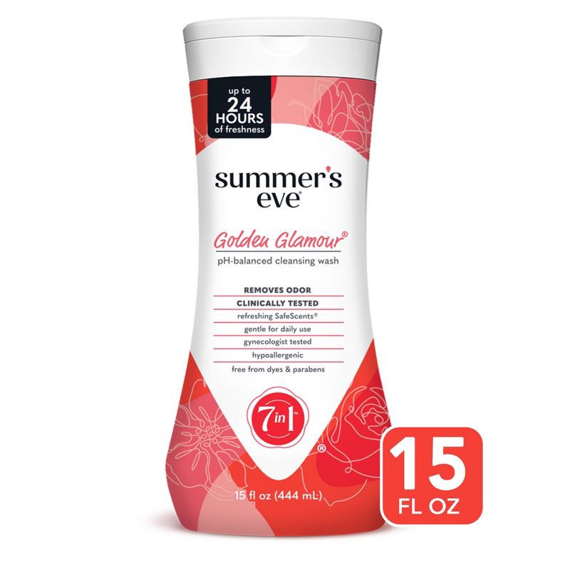 slide 1 of 8, Summer's Eve Golden Glamour Feminine Cleansing Wash - 15 fl oz, 15 fl oz