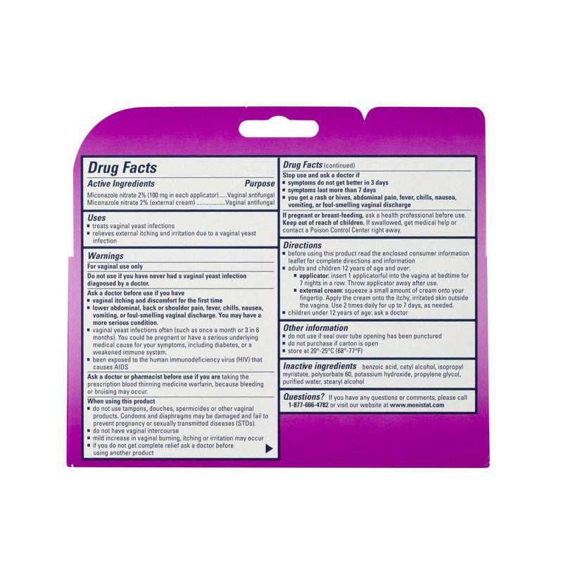slide 9 of 9, Monistat 7-Dose Yeast Infection Treatment Combination Pack - 7ct, 7 ct