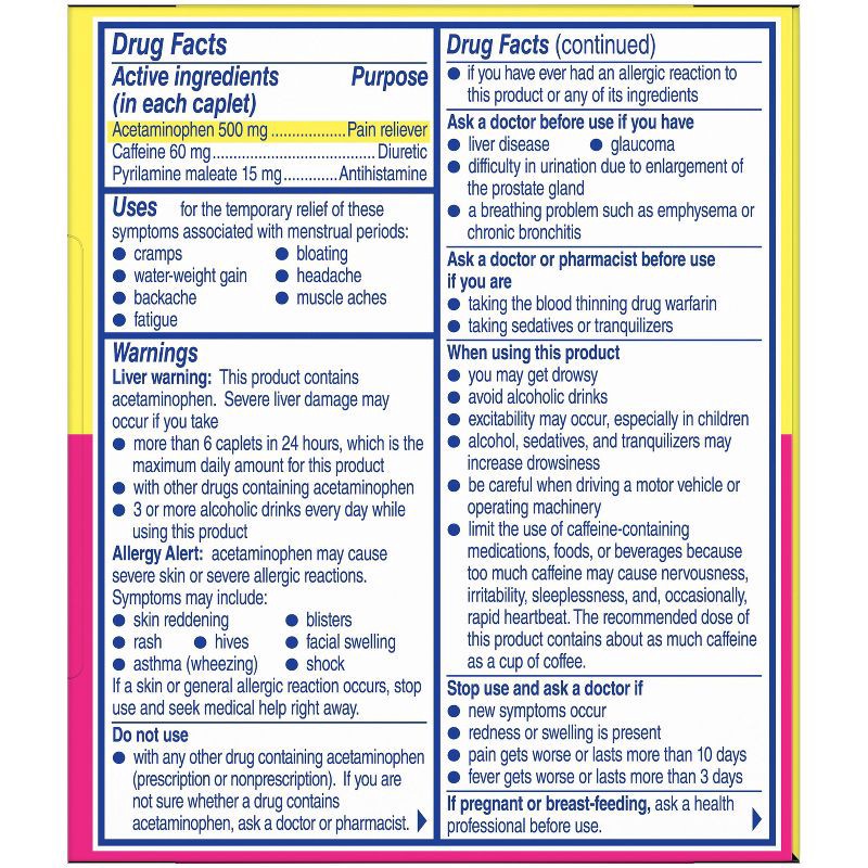 slide 3 of 13, Midol On the Go Menstrual Symptom Relief with Acetaminophen Tablets - 20ct, 20 ct