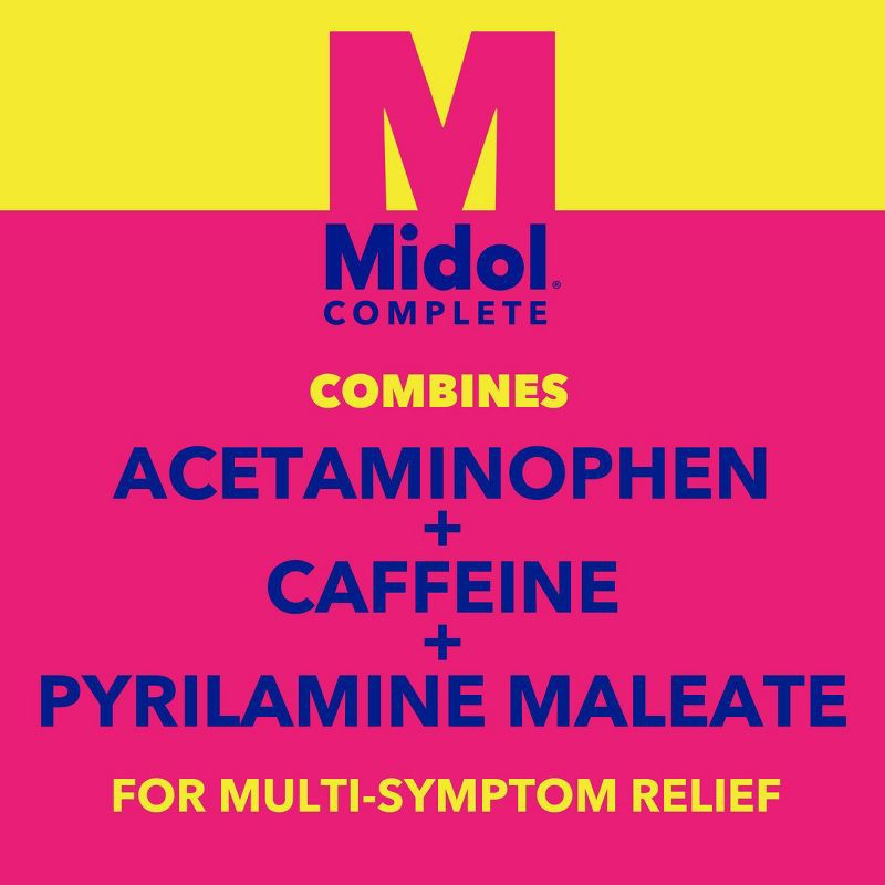 slide 7 of 13, Midol On the Go Menstrual Symptom Relief with Acetaminophen Tablets - 20ct, 20 ct