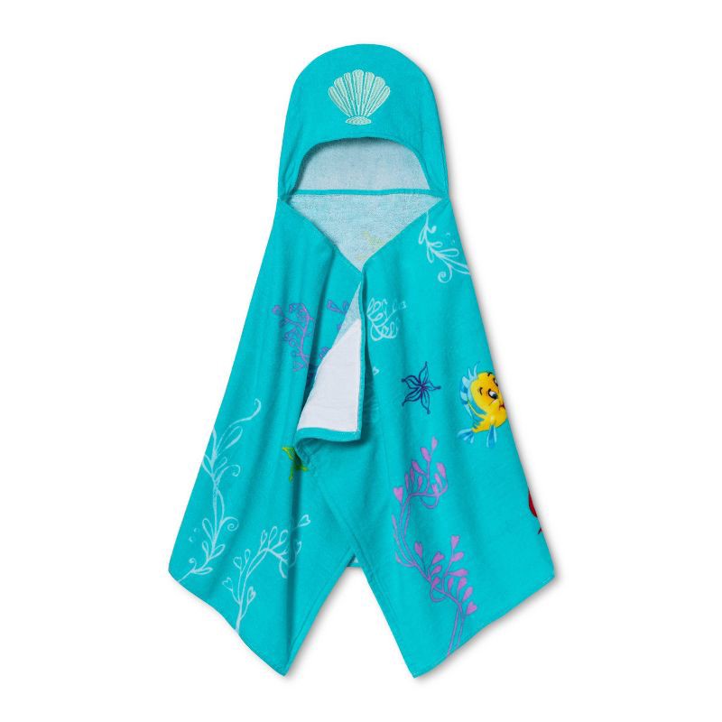 slide 1 of 3, The Little Mermaid Disney Little Mermaid Kids' Hooded Towel, 1 ct