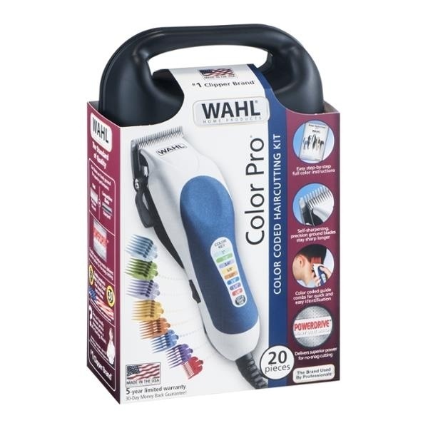 slide 1 of 8, Wahl Color Pro Men's Haircut Kit With Color Coded Guide Combs And Hard Storage Case - 79300-400, 20 ct