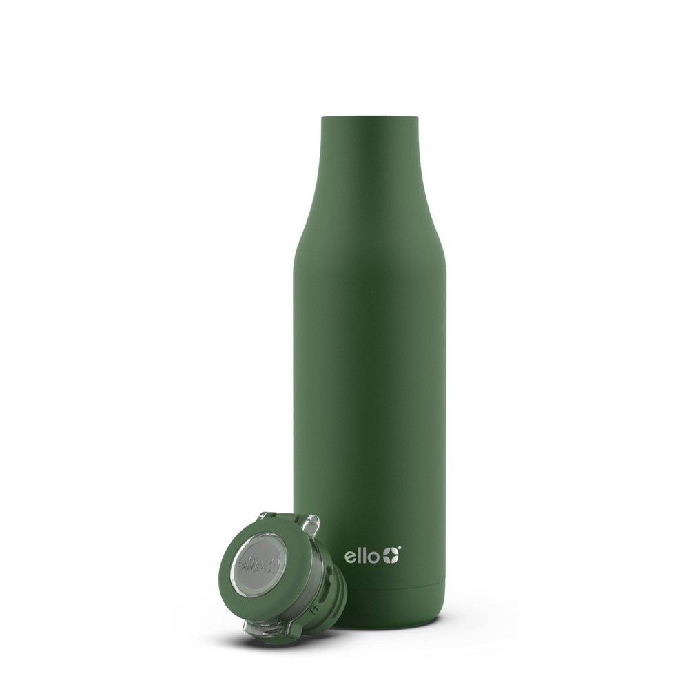 slide 3 of 5, Ello Roscoe Stainless Steel Water Bottle with Stickers Green, 18 oz