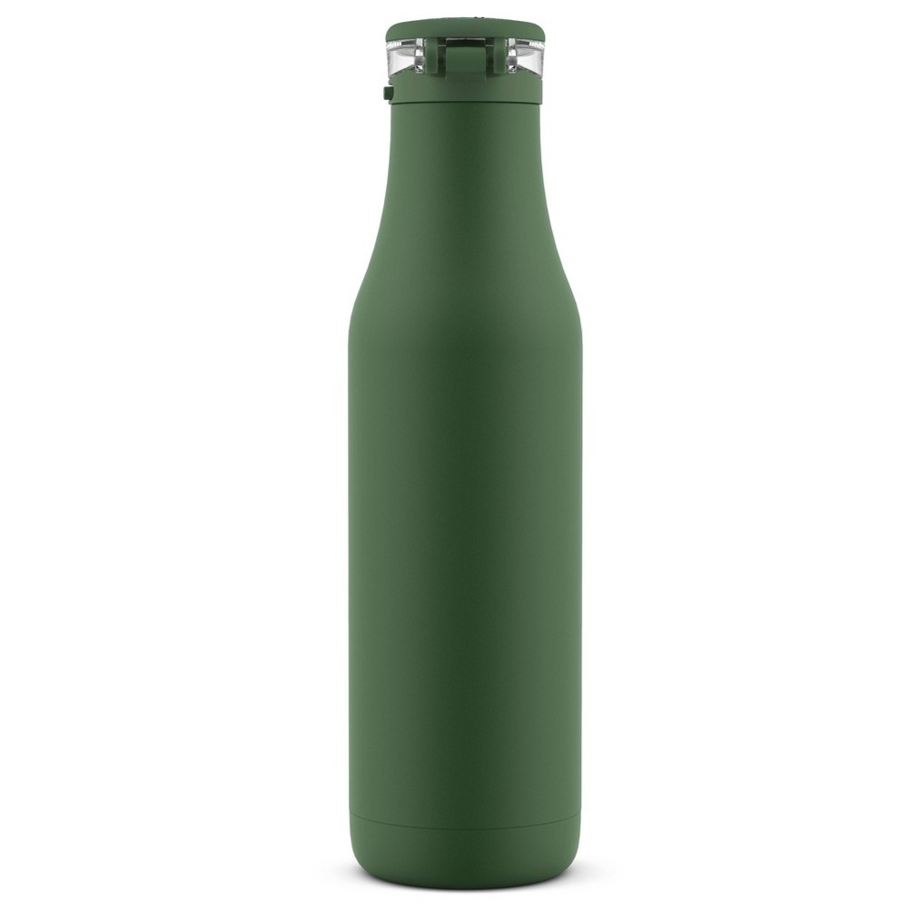 slide 5 of 5, Ello Roscoe Stainless Steel Water Bottle with Stickers Green, 18 oz