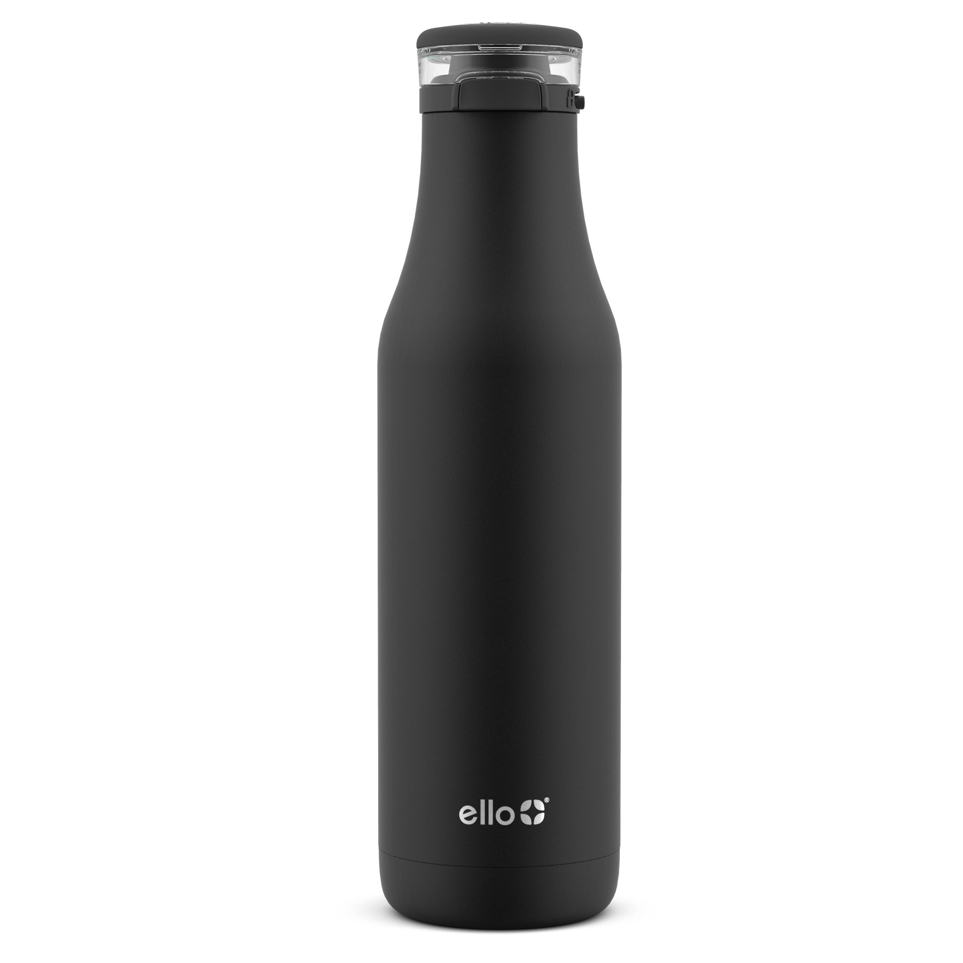 slide 1 of 5, Ello Roscoe Stainless Steel Water Bottle with Stickers Black, 18 oz