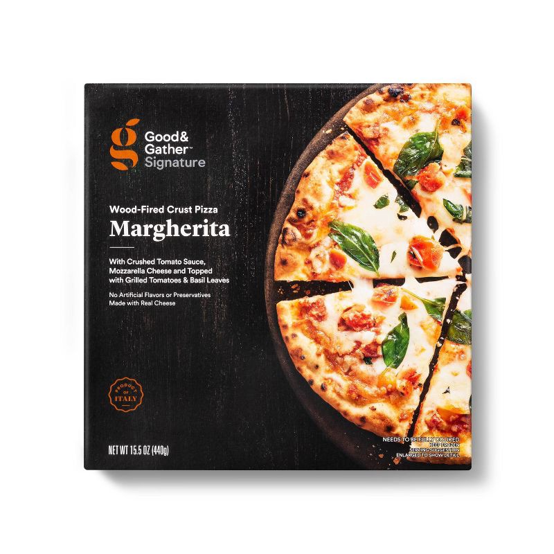 slide 1 of 3, Signature Wood-Fired Margherita Frozen Pizza - 15.5oz - Good & Gather™, 15.5 oz