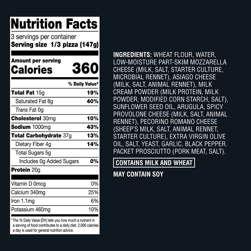 slide 4 of 4, Signature Wood-Fired Prosciutto & Arugula Frozen Pizza - 15.52oz - Good & Gather™, 15.52 oz