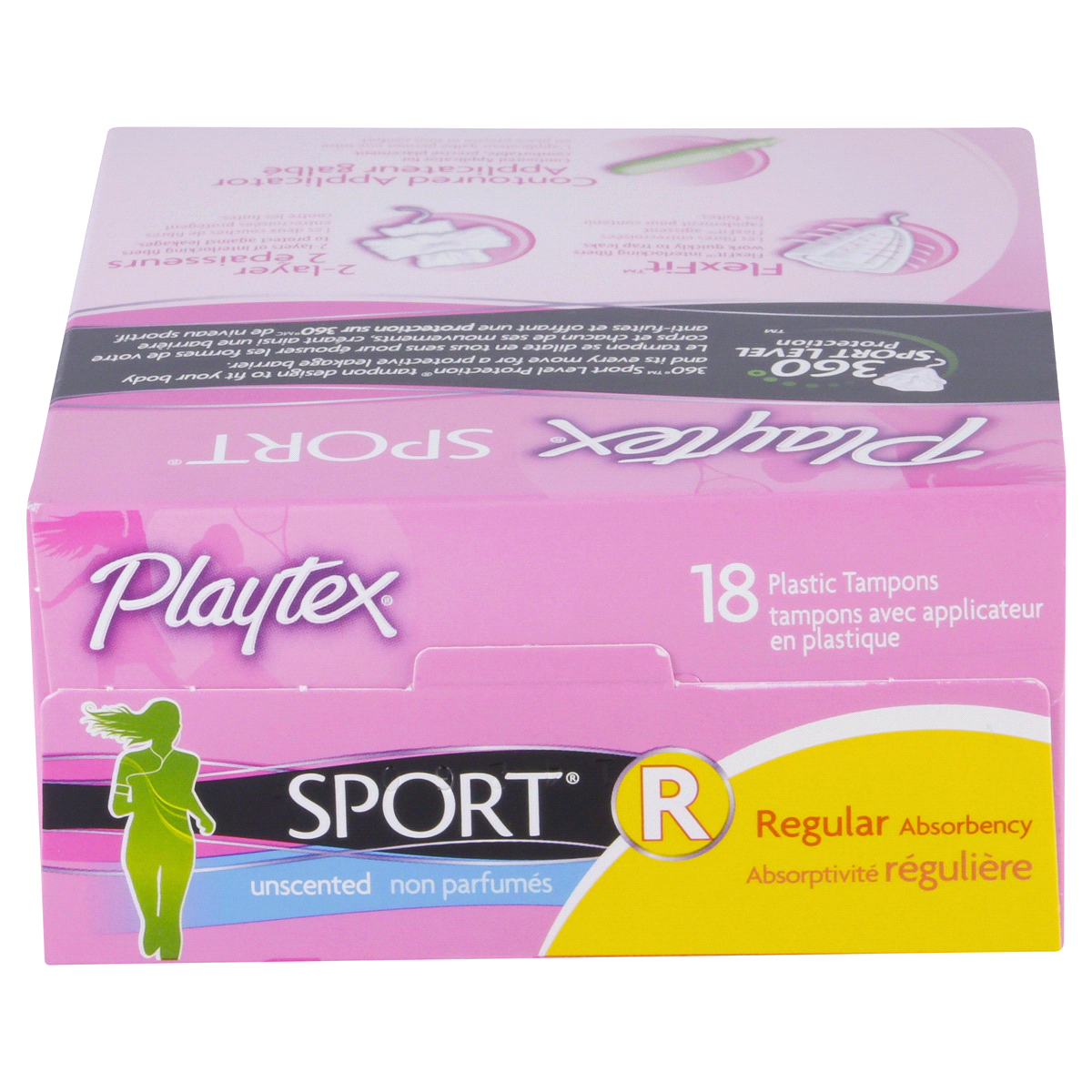 slide 2 of 6, Playtex Sport Regular Absorbency Unscented Plastic Tampons, 18 ct