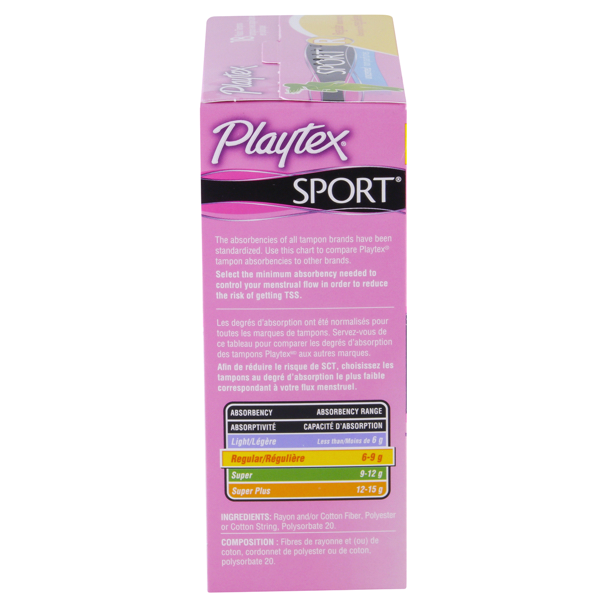slide 6 of 6, Playtex Sport Regular Absorbency Unscented Plastic Tampons, 18 ct
