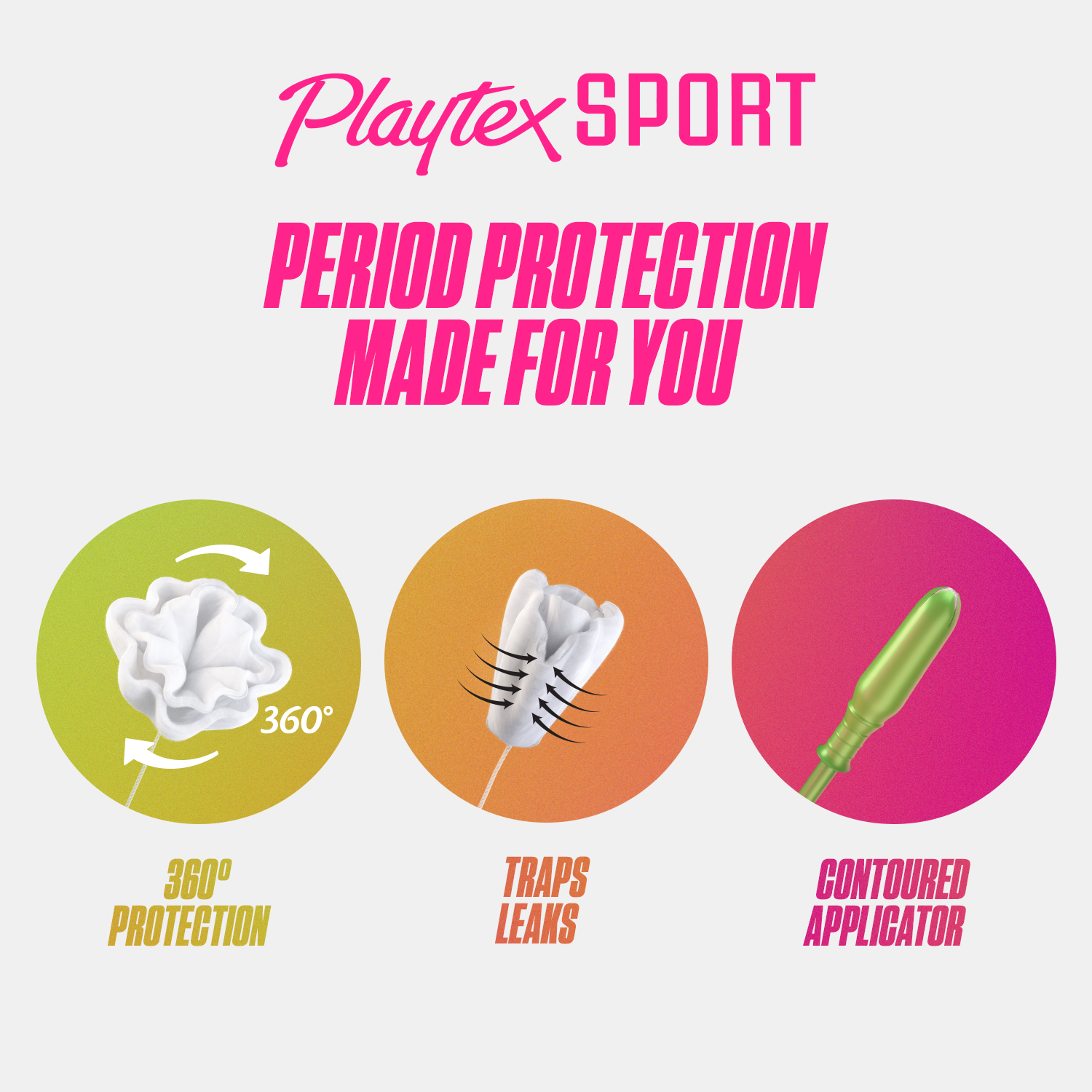 slide 7 of 8, Playtex Sport Regular Absorbency Unscented Plastic Tampons, 18 ct
