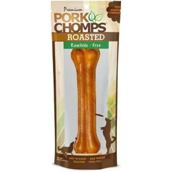 Pork Chomps Roasted Pressed Bone Chewy Treat Dog Treats - 4oz
