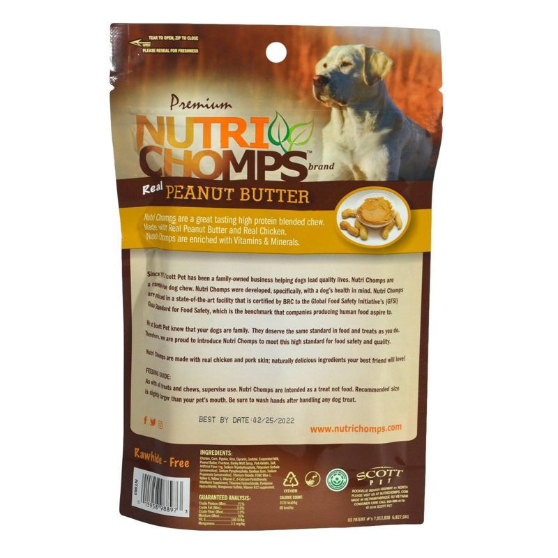 slide 2 of 4, Nutri Chomps Nutri Chomps Peanut Butter Mini Twist Chewy Treats Dog Treats - 10ct/5.29oz, 10 ct, 5.29 oz