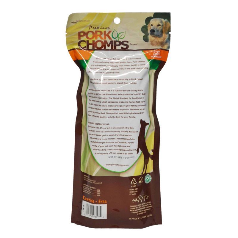 slide 3 of 5, Nutri Chomps Pork Chomps Chicken Wrapped Expanded Roll Chewy Dog Treats - 2ct/7.04oz, 2 ct, 7.04 oz