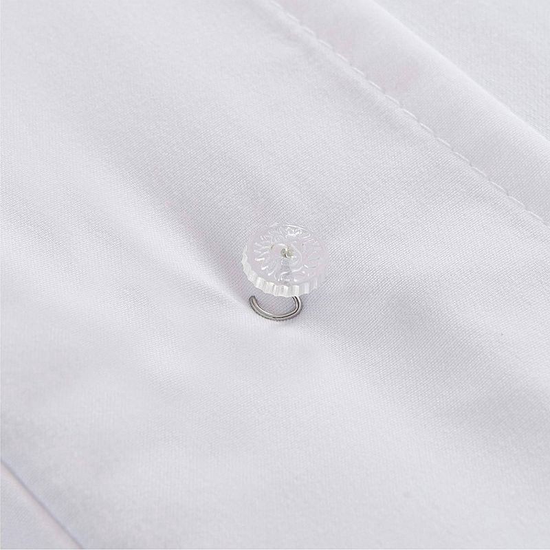 slide 9 of 9, Queen Tailored Bedskirt White - Magic Skirt: Polyester, Machine Washable, Plain Weave, All Ages, 15" Drop, 1 ct