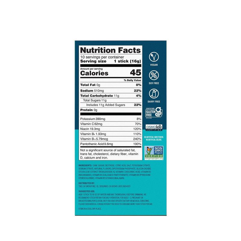 slide 11 of 11, Liquid I.V. Hydration Multiplier Vegan Powder Electrolyte Supplements - Acai Berry - 0.56oz each/10ct, 0.56 oz, 10 ct