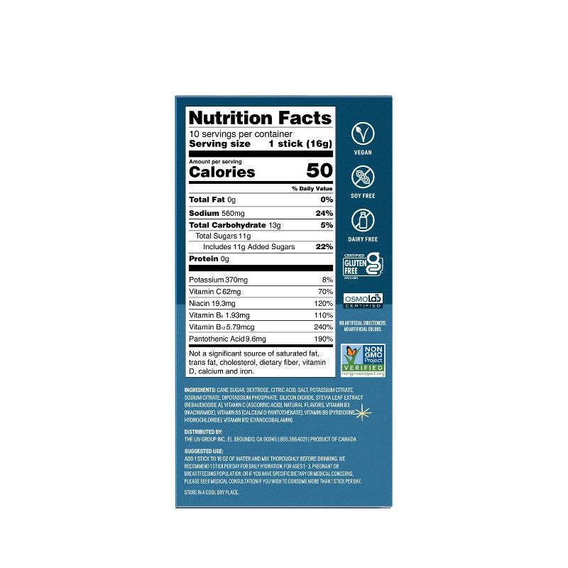 slide 2 of 7, Liquid I.V. Hydration Multiplier Vegan Powder Electrolyte Supplements - Lemon Lime - 0.56oz each/10ct, 0.56 oz, 10 ct
