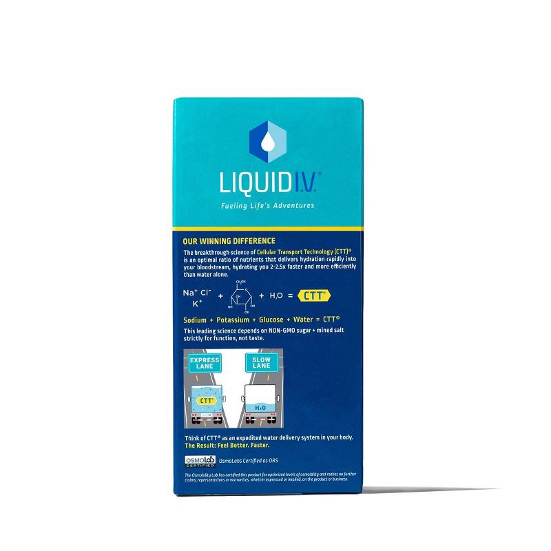 slide 2 of 7, Liquid I.V. Hydration Multiplier Vegan Powder Electrolyte Supplements - Lemon Lime - 0.56oz each/10ct, 0.56 oz, 10 ct