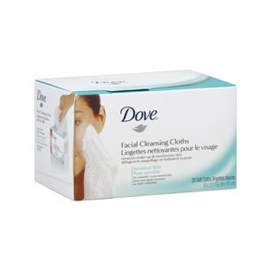 slide 1 of 1, Dove Facial Cleansing Cloths Sensitive Skin Refill Pack, 30 ct