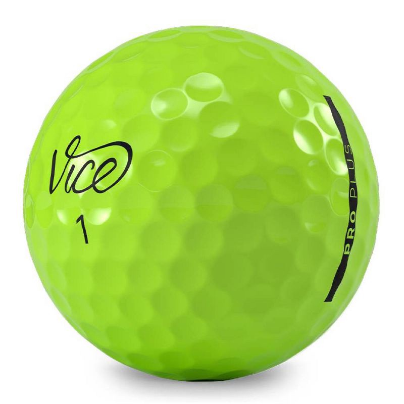slide 3 of 4, Vice Golf Vice Pro Plus Golf Balls Lime - 12pk: Rubber Core, Urethane Cover, 1 ct