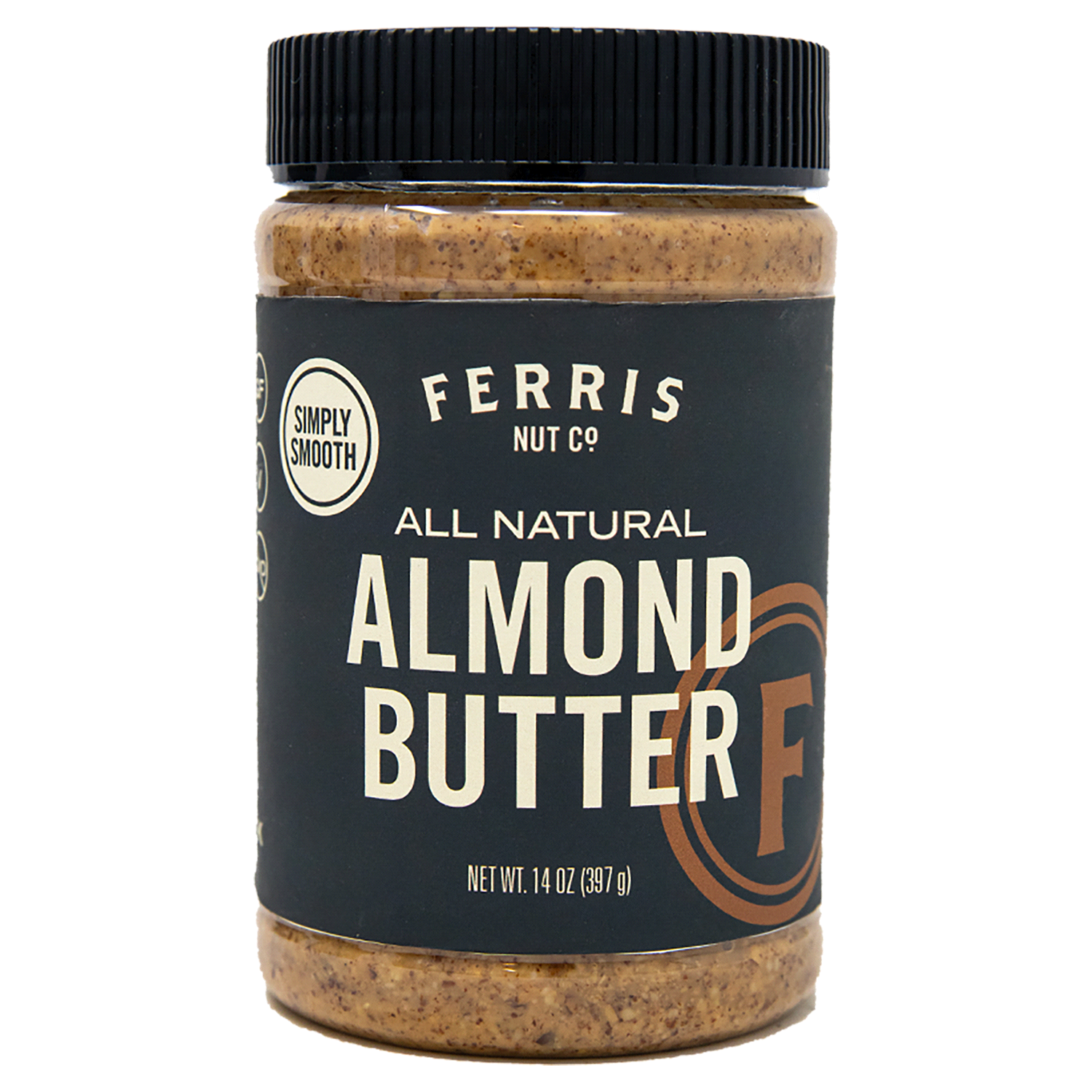 slide 1 of 3, Ferris Nut Co. All Natural Almond Butter 14 oz, 14 oz
