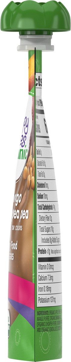 slide 9 of 14, Tippy Toes Organic 2 (6 Months & Up) Apple Mango Banana Chickpea Pea Baby Food 3.5 oz, 
