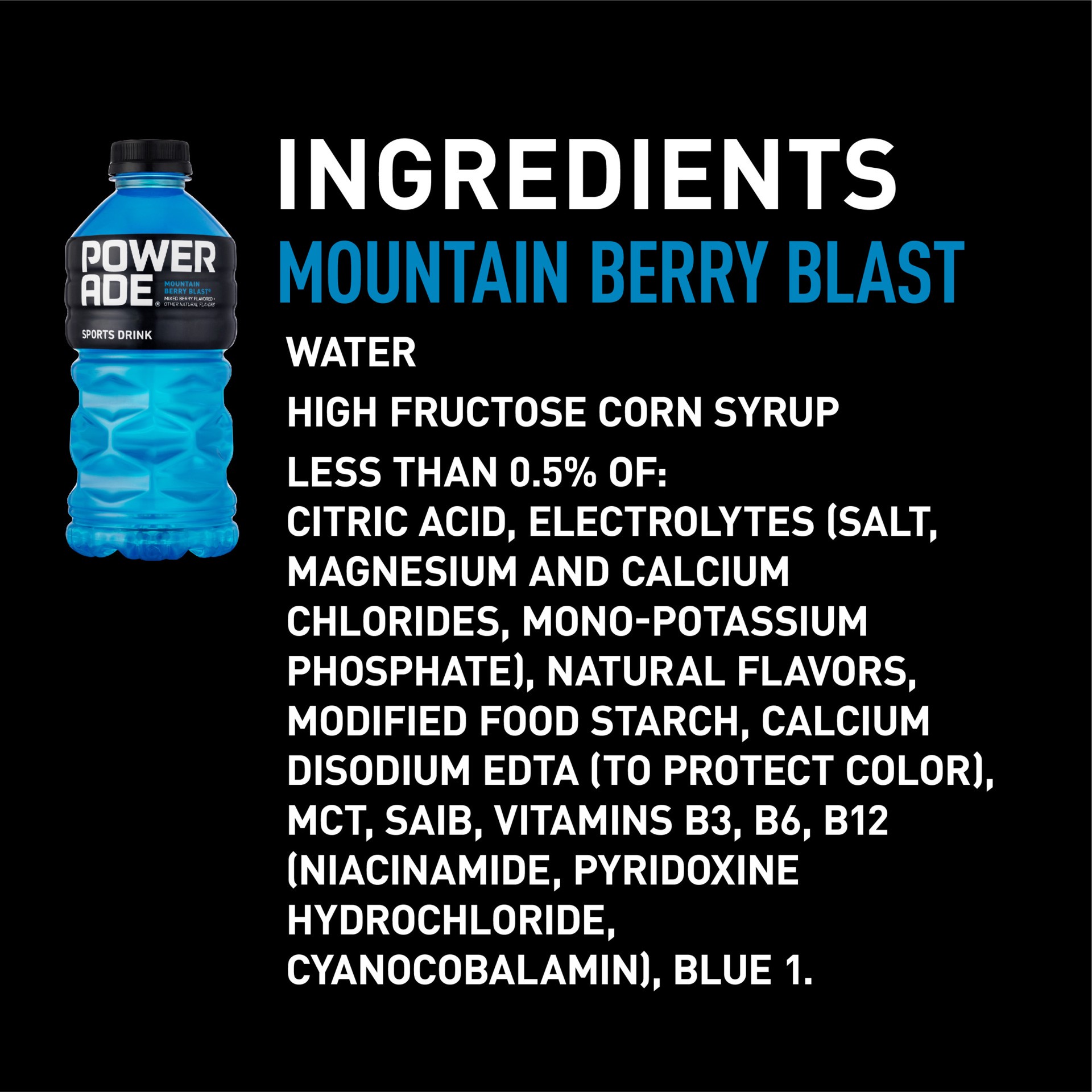 slide 7 of 13, POWERADE Mountain Berry Blast Bottle, 28 fl oz, 28 fl oz