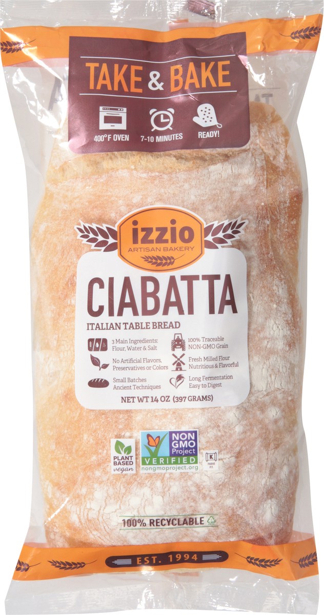 slide 8 of 9, Izzio Artisan Bakery Ciabatta 14 oz, 14 oz