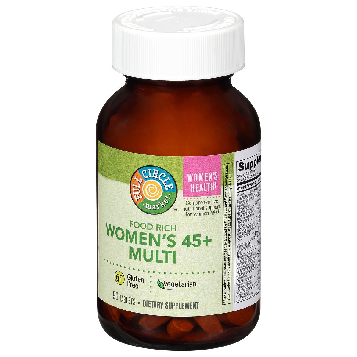 slide 2 of 9, Full Circle Market Full Circle Womans 45+ Multi, 90 ct