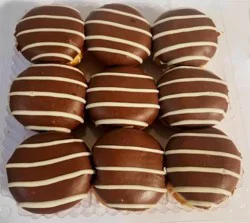 Fresh Black and White Mini Donuts