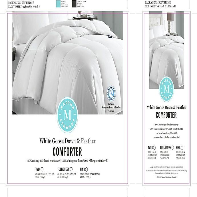 slide 3 of 5, Martha Stewart White Goose Feather and White Goose Down Full/Queen Comforter, 1 ct