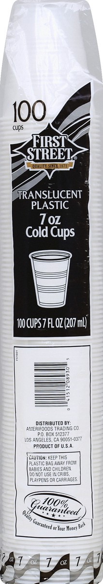 slide 3 of 6, First Street Plastic Cup Translucent 7Oz, 100 ct