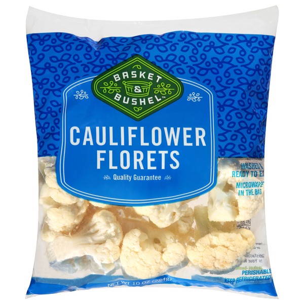 slide 1 of 1, Basket & Bushel Cauliflower Florets, 10 ct