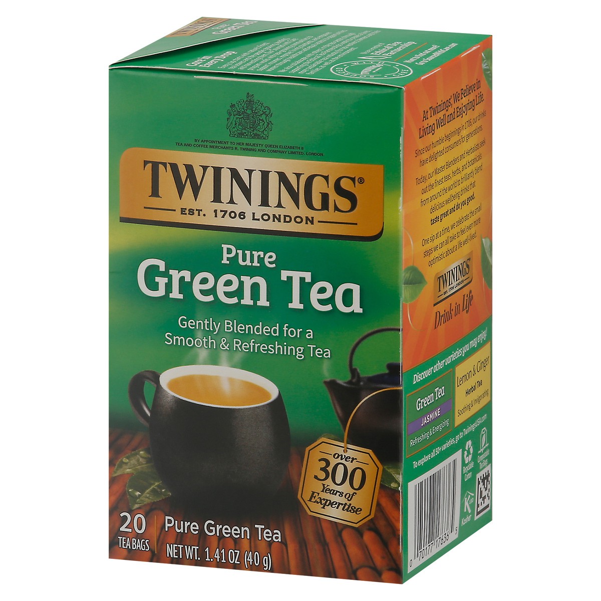 slide 3 of 9, Twinings of London Green Tea, 20 ct; 1.41 oz