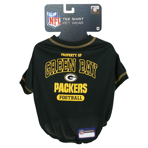 slide 1 of 5, Pets First Green Bay Packers Hoodie Tee Shirt, Medium, MED