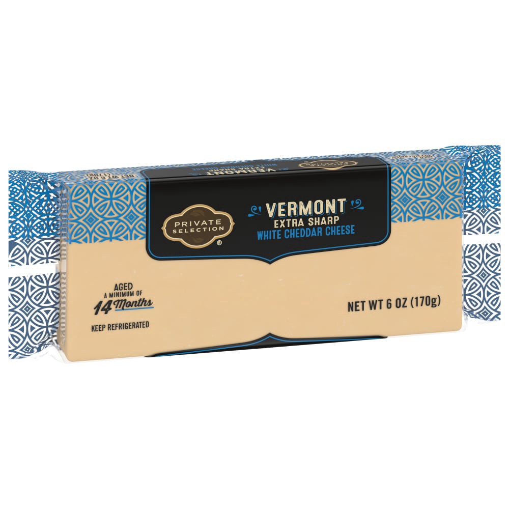 slide 2 of 2, Private Selection Vermont Extra Sharp White Cheddar Cheese, 6 oz