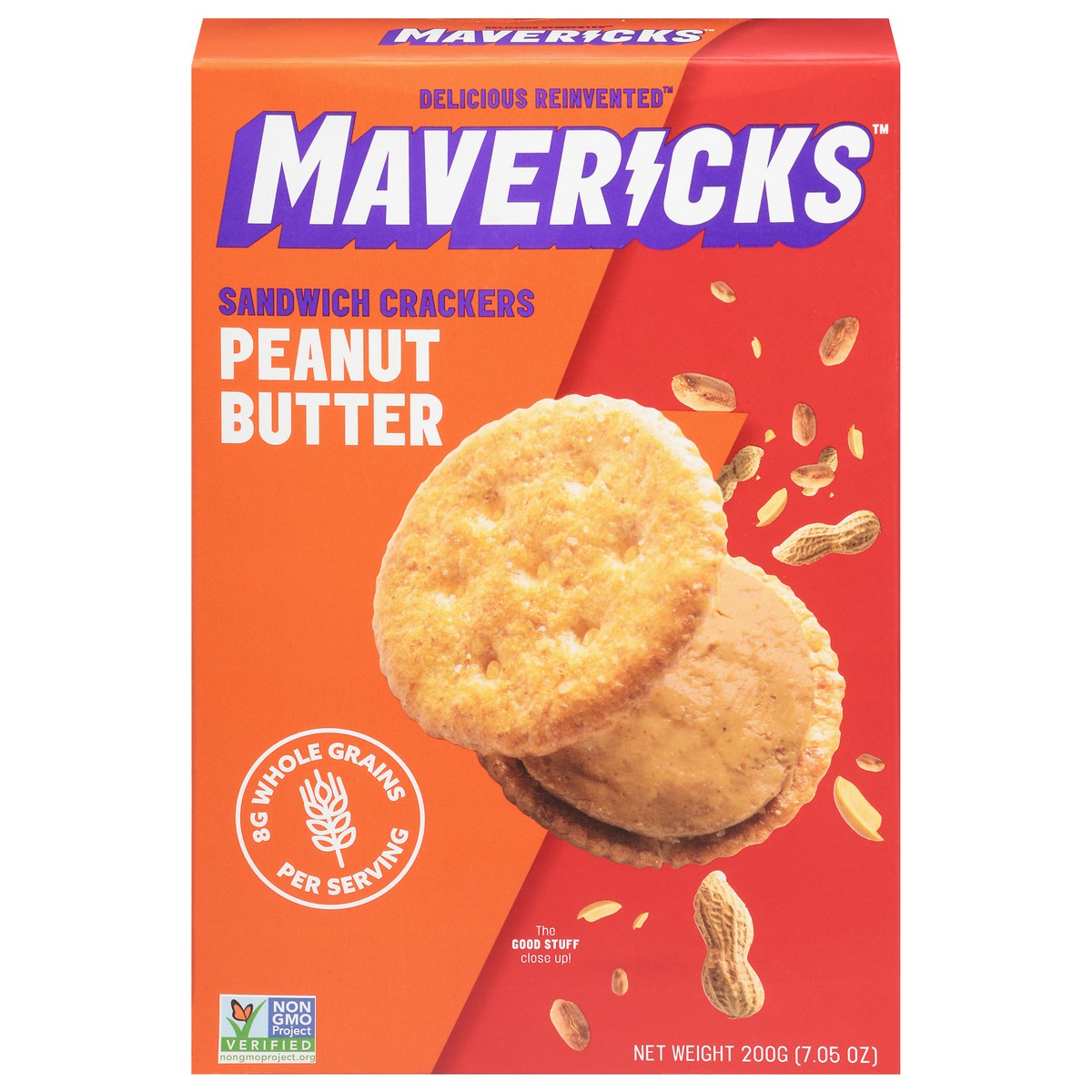 slide 1 of 17, Mavericks Peanut Butter Sandwich Crackers 7.05 oz, 7.05 oz
