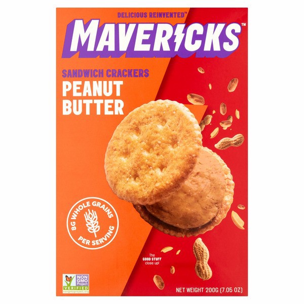 slide 1 of 1, Mavericks Peanut Butter Sandwich Crackers 7.05 oz, 7.05 oz