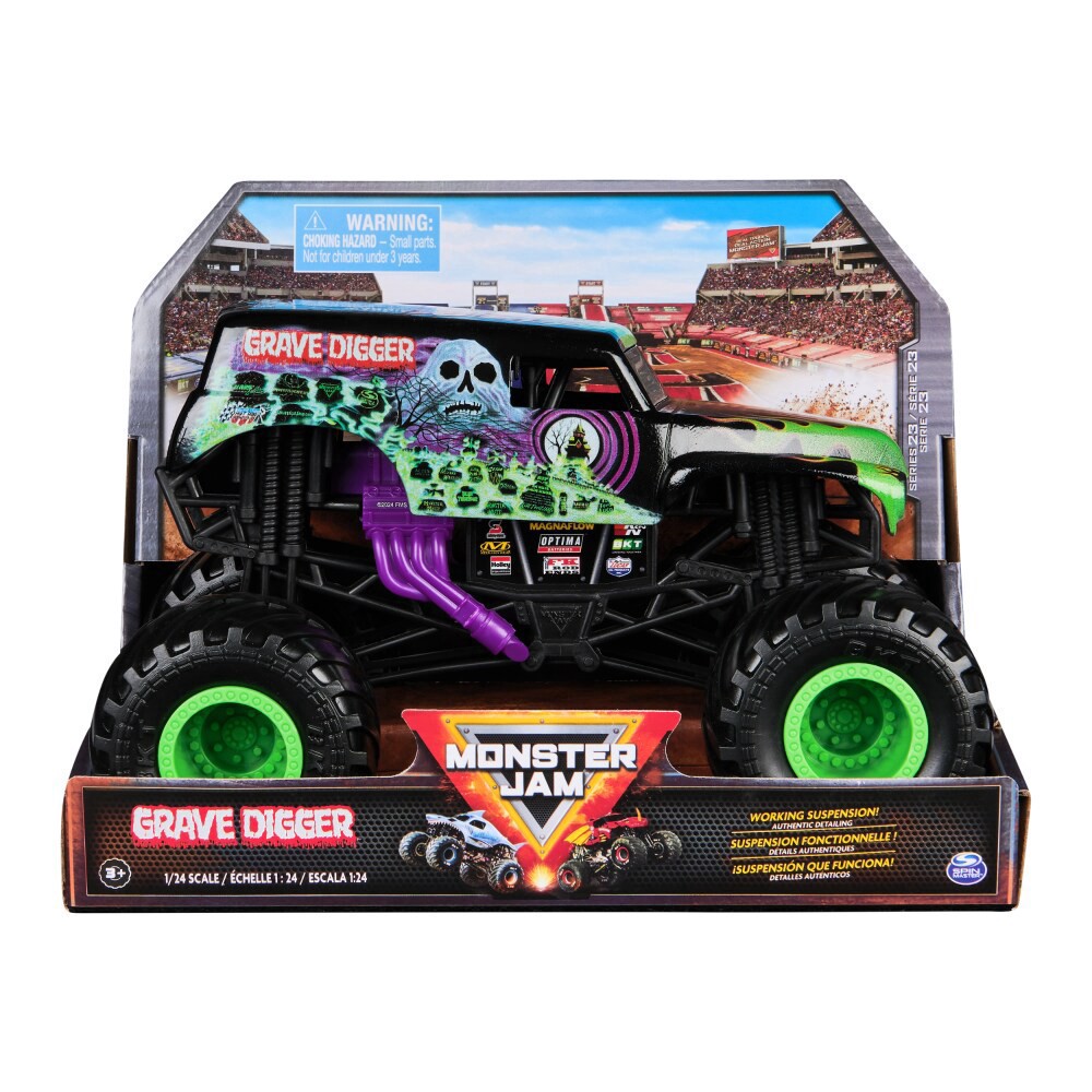 slide 2 of 4, Monster Jam Official Grave Digger Monster Truck Collector Die-Cast Vehicle, 1 ct