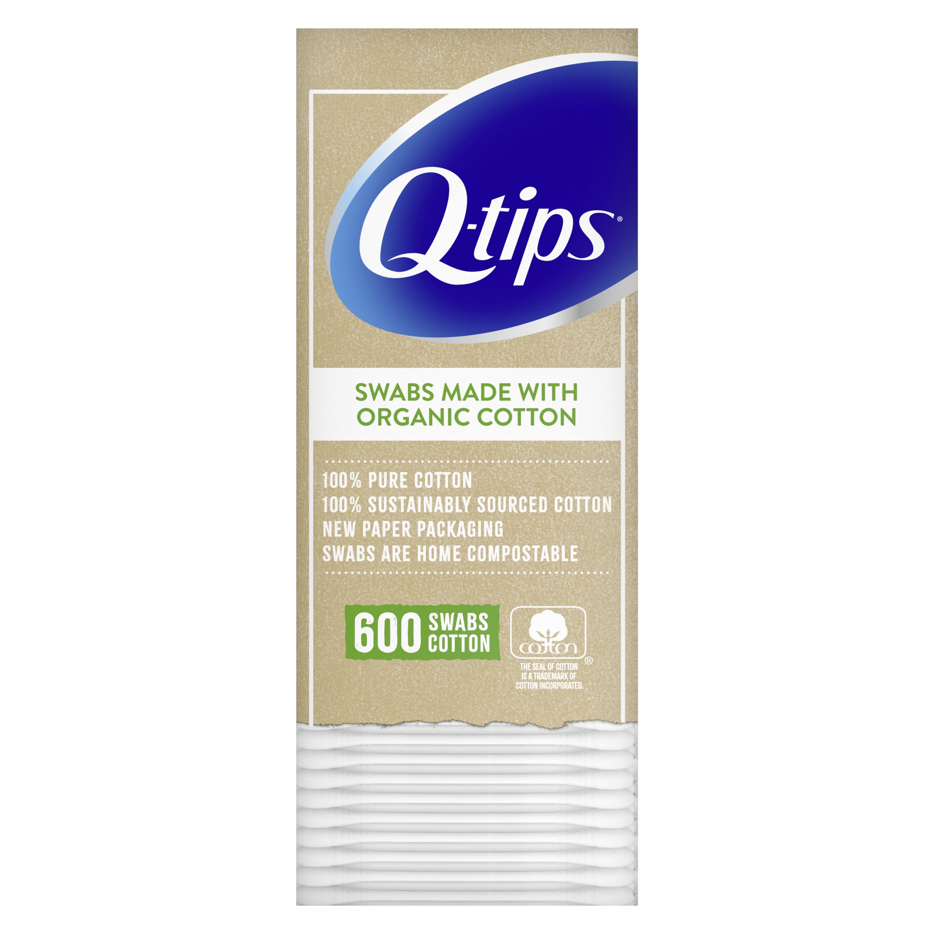 slide 1 of 3, Q-Tips Organic Swab, 600 Count, 600 ct