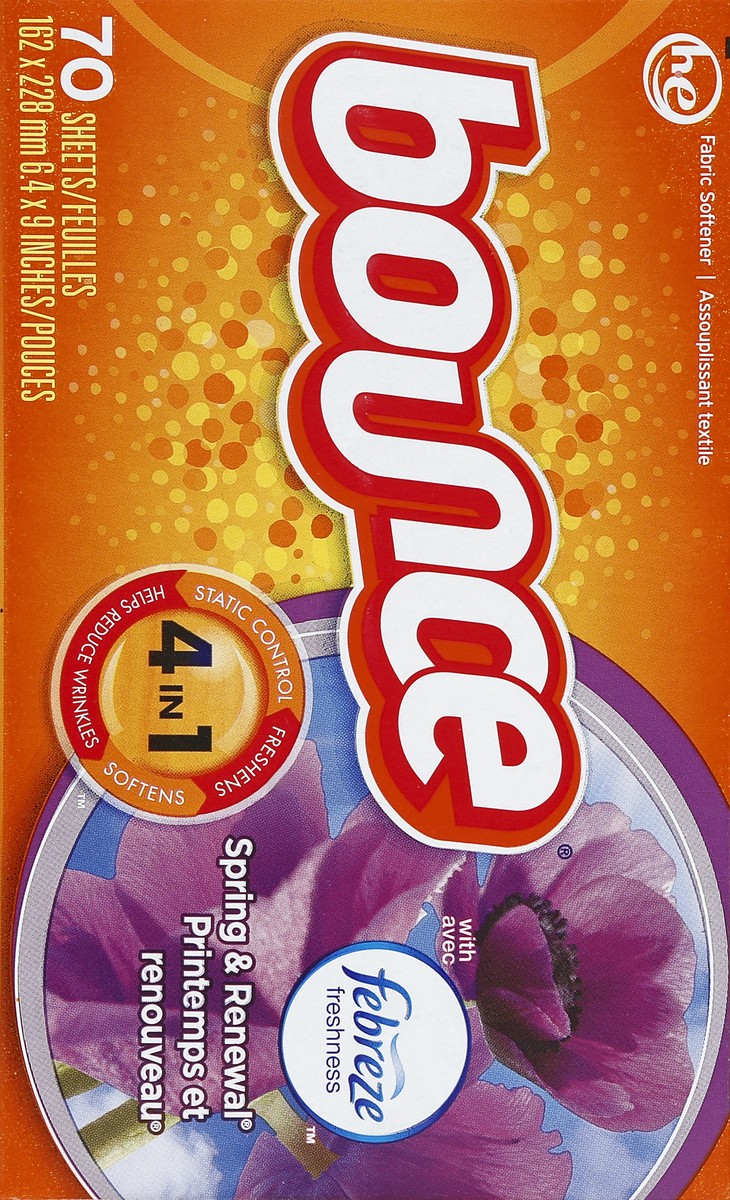 slide 2 of 5, Bounce Fabric Softener 70 ea, 70 ct